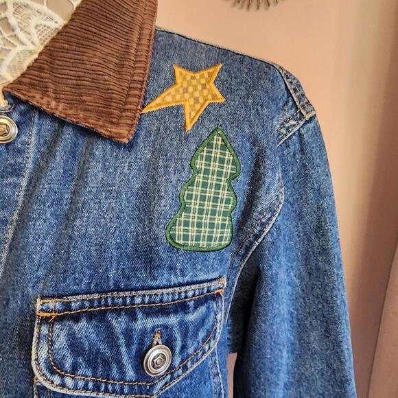 EUC Land of Loons Unique moose crossing embroidered Small jacket coat - Picture 6 of 8